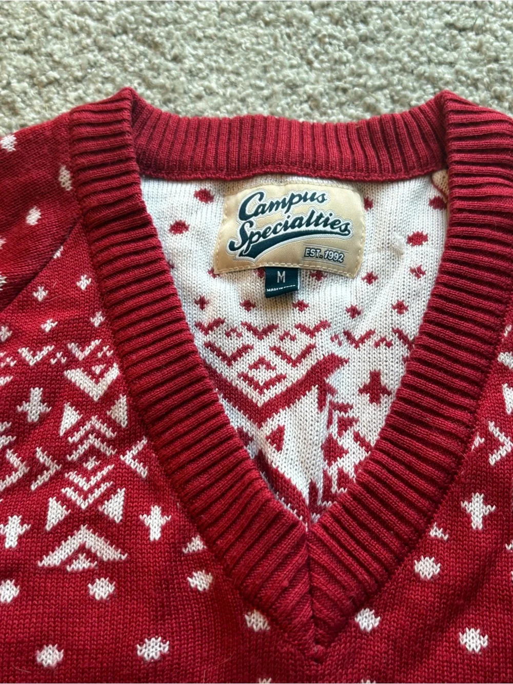Indiana Hoosiers Ugly Christmas Sweater Medium V-neck Red Women’s